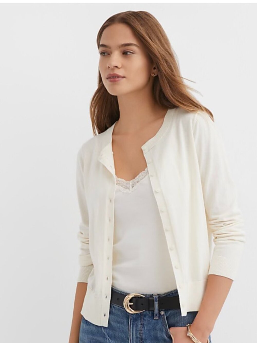 Crew Neck Cardigan